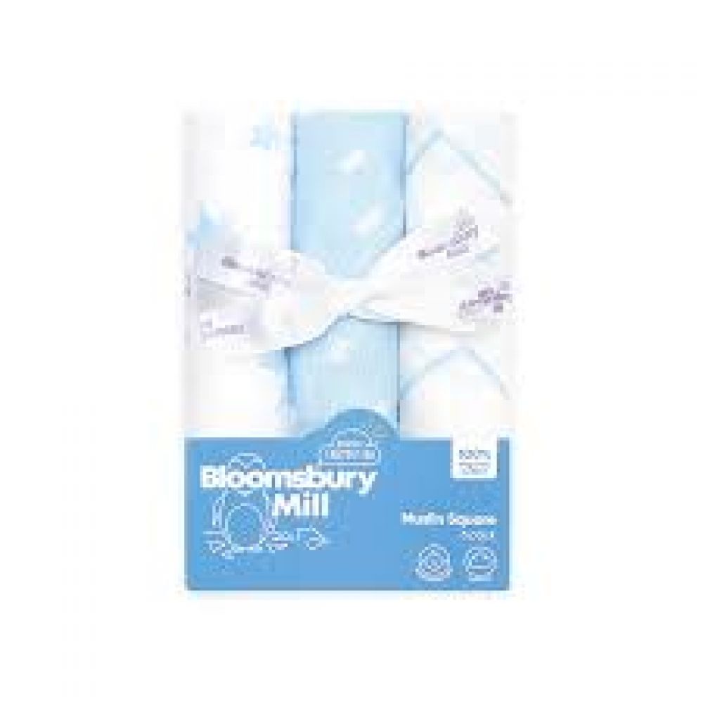 BLOOMSBURY MILL Muslin Squares "Blue&White"