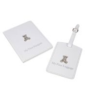 My First Passport And Luggage Tag Set White