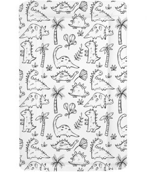 MOLLYDOO Changing Mat "Black & White Dinosaur"