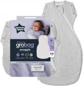 Tommee Tippee Grobag Easy Swaddle Baby Sleep Bag, 3-9m - Grey Marl