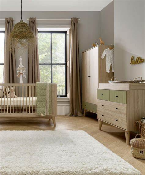 MAMAS & PAPAS Coxley 3 Piece Furniture Range - Natural/Olive Green